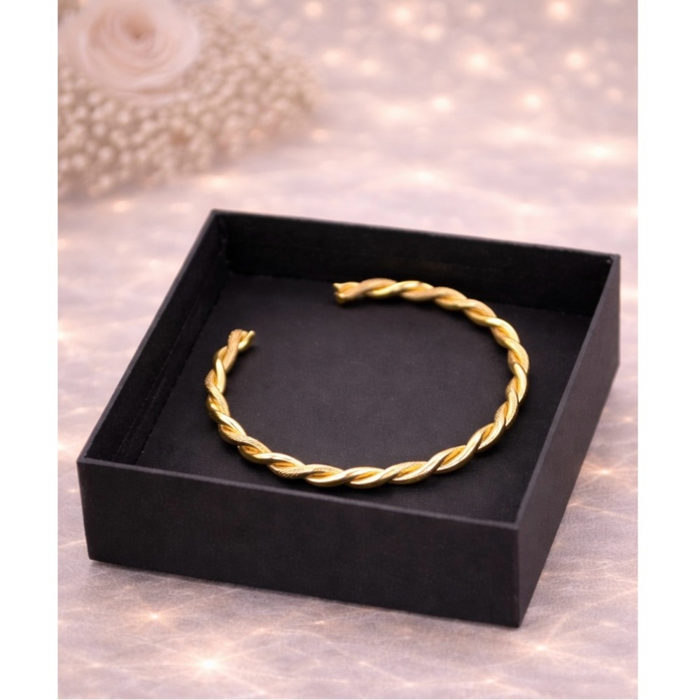 Elegant Gold-Tone Twisted Bracelet